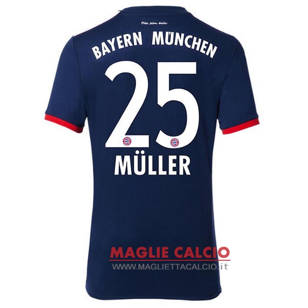 nuova maglietta bayern munich 2017-2018 muller 25 seconda